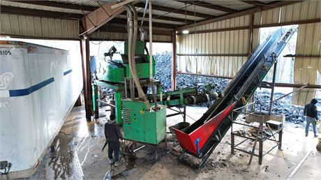 CM Multi-stack Tire Shredder and Conveyors
