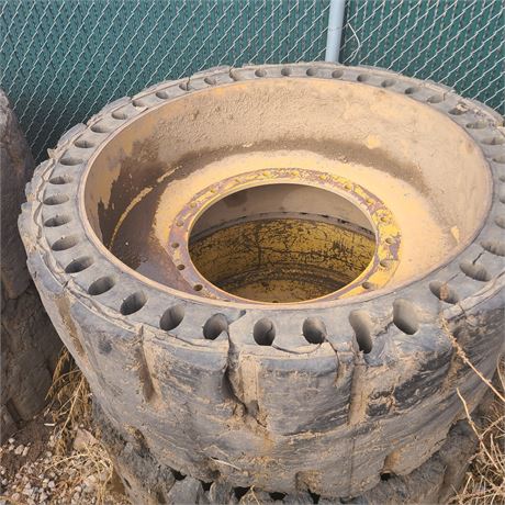 Set of 4 Solid Rubber Loader Tires
